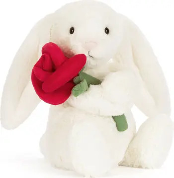 Jellycat Cream Bunny with Rose Stuffed Animal | Nordstrom | Nordstrom