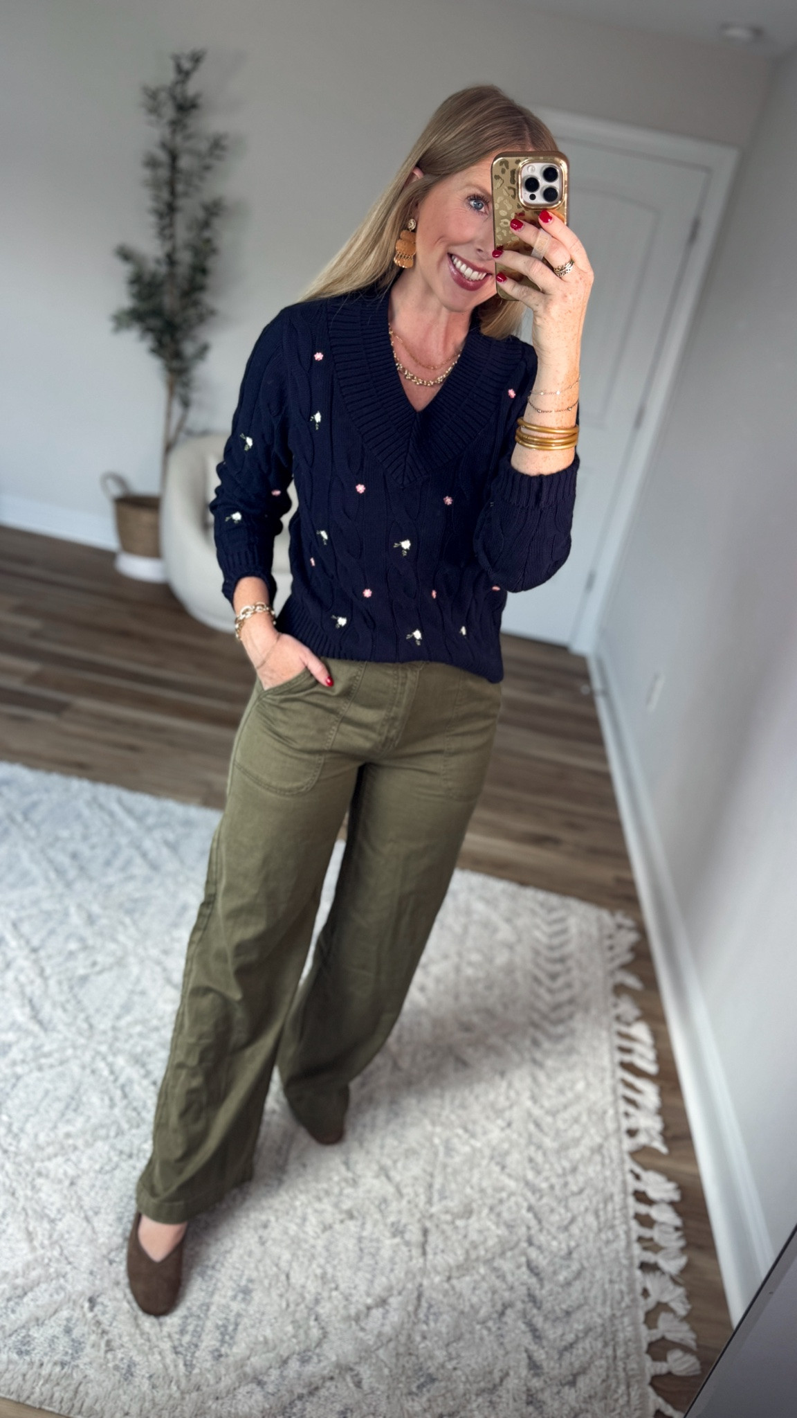 Daily try on, embroidered sweater, cable knit sweater, Walmart style, Walmart fashion

#LTKgrwm