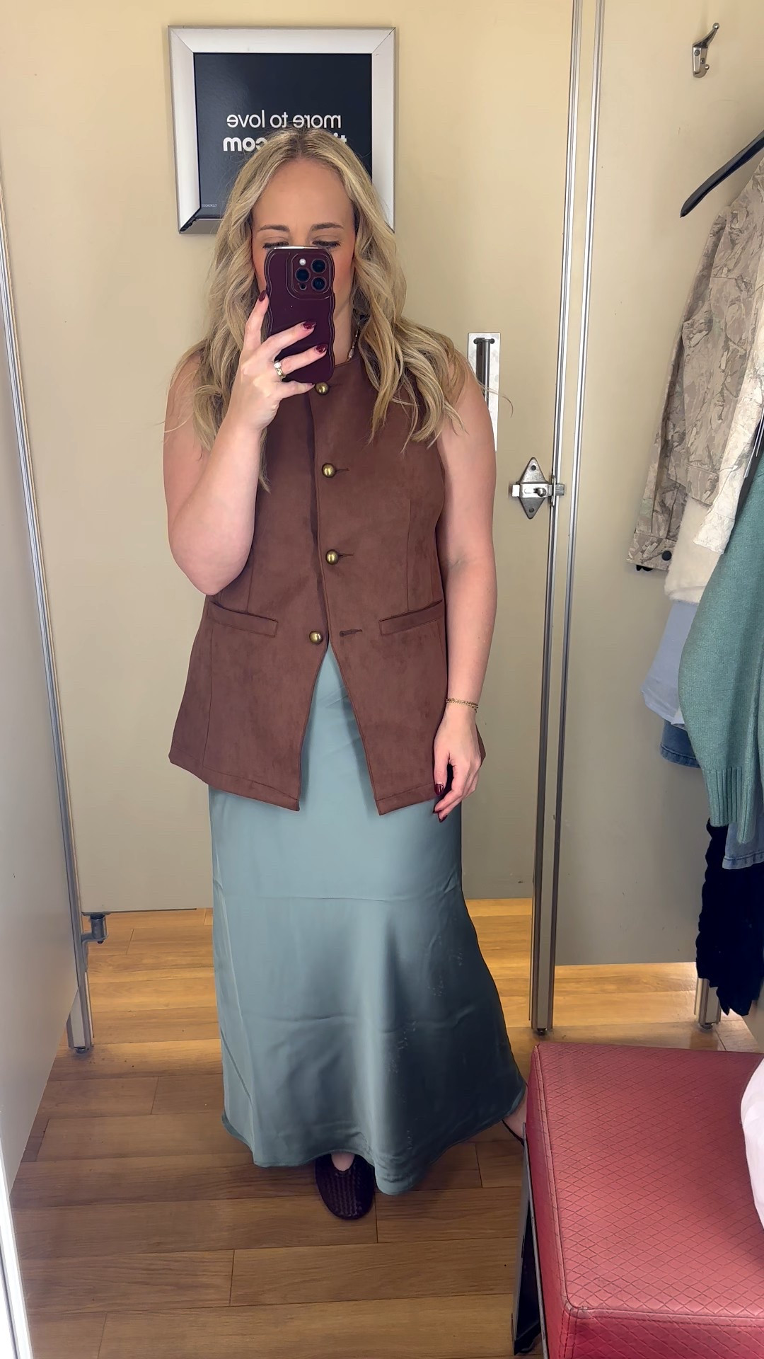 Brown vest suede and silk skirt 

#LTKmomlife #LTKSeasonal #LTKHoliday