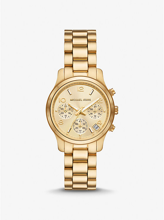 Mini Runway Gold-Tone Watch | Michael Kors CA