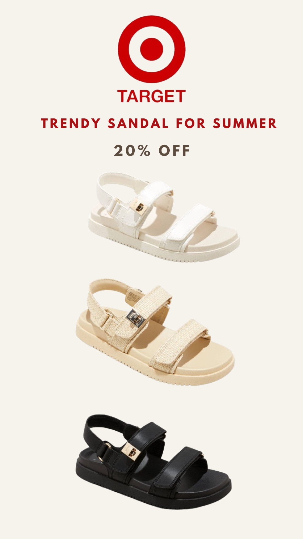 Target Trendy Sandals for this summer 20% off 🎯 ONLY $24.99
Target 🎯 finds, target style, save on style, trendy sandals, summer shoes. 👟 

#LTKfindsunder50 #LTKSpringSale #LTKSeasonal