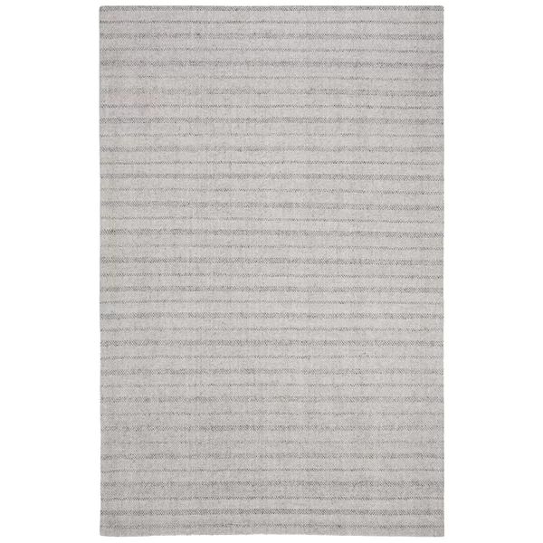 Lauren Ralph Lauren Miles Stripe Hand Woven, Wool, Viscose, Silver Area Rug | Wayfair North America