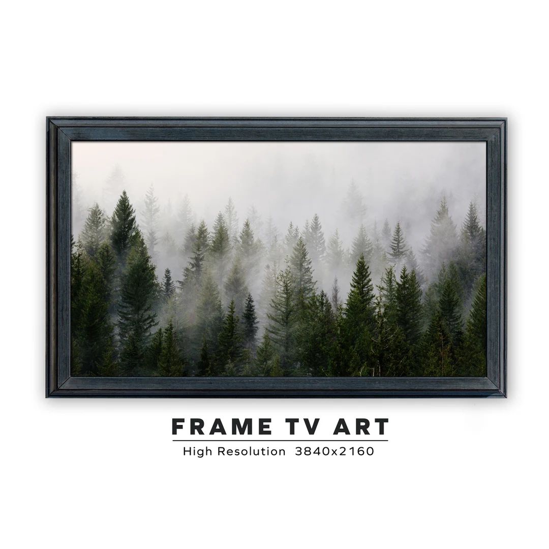 Samsung Frame TV Art. Evergreen Trees. Instant Digital - Etsy | Etsy (US)