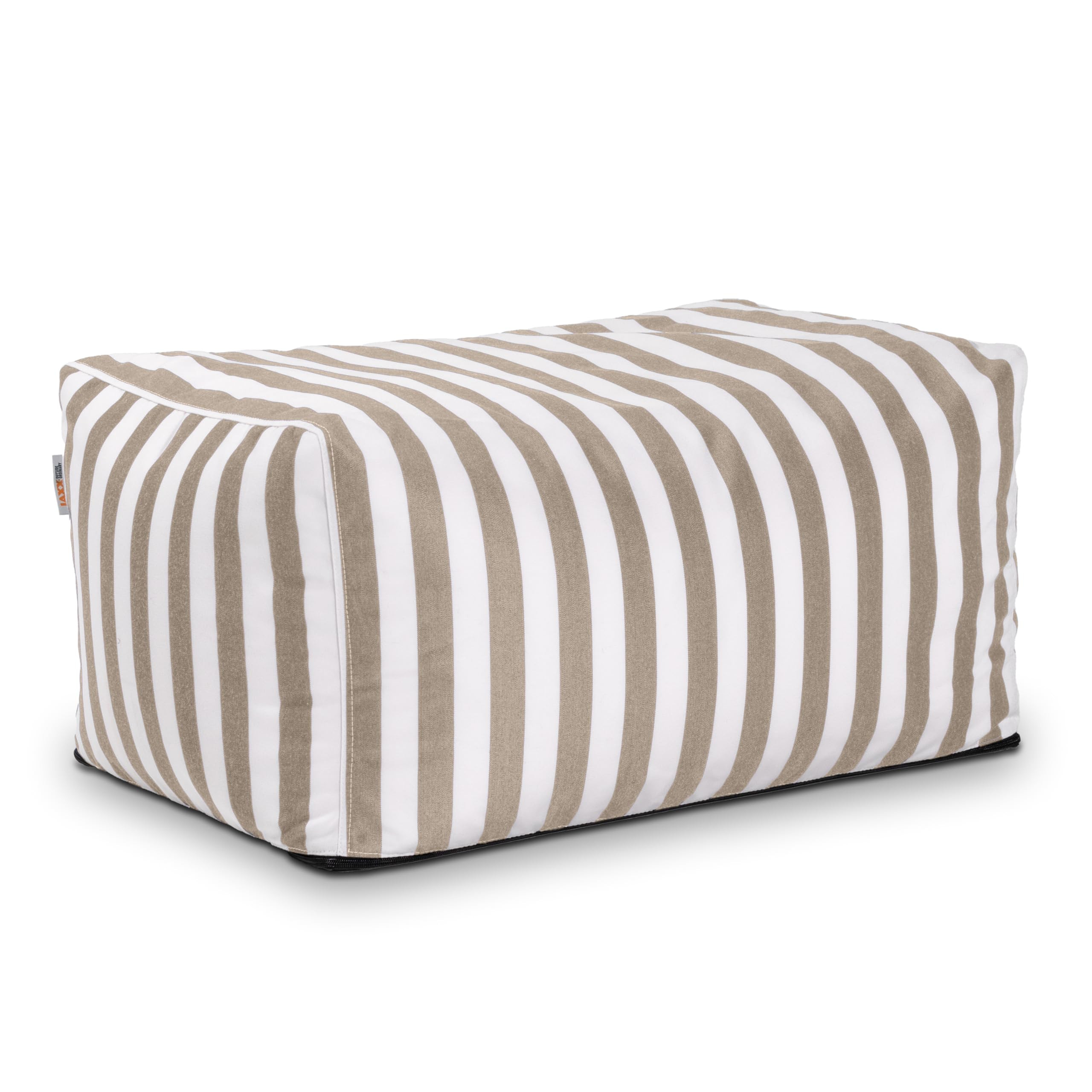 Jaxx Leon Outdoor Bean Bag Ottoman, Taupe Striped | Amazon (US)