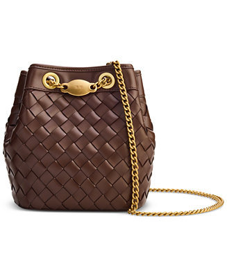Yara Hand-Woven Small Bucket Handbag | Macy's