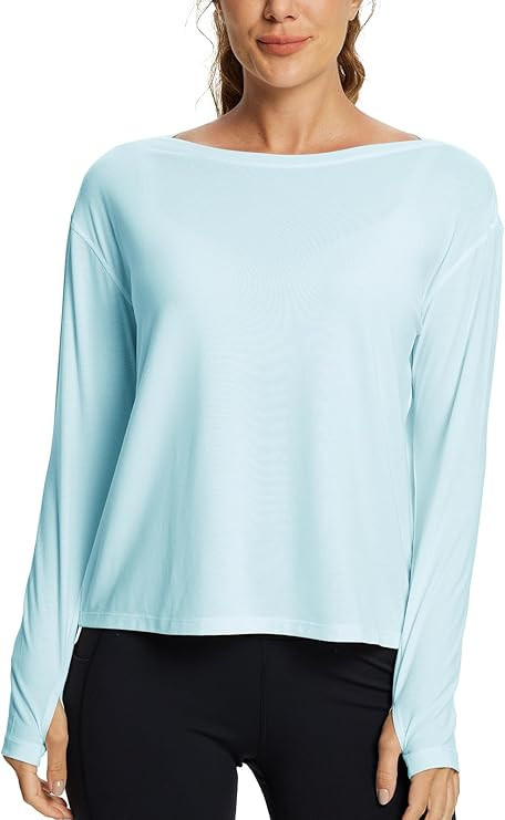 BALEAF Women's Long Sleeve Workout Shirts Loose Fit Super Soft Yoga Athletic Casual Tops with Boa... | Amazon (US)