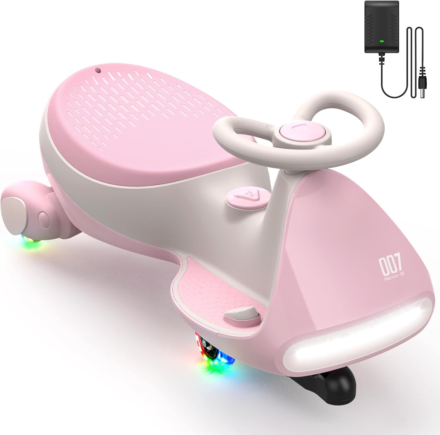 FanttikRide N7 Pro Electric Wiggle Car, Flashing Whees, Pinkish White | Amazon (US)