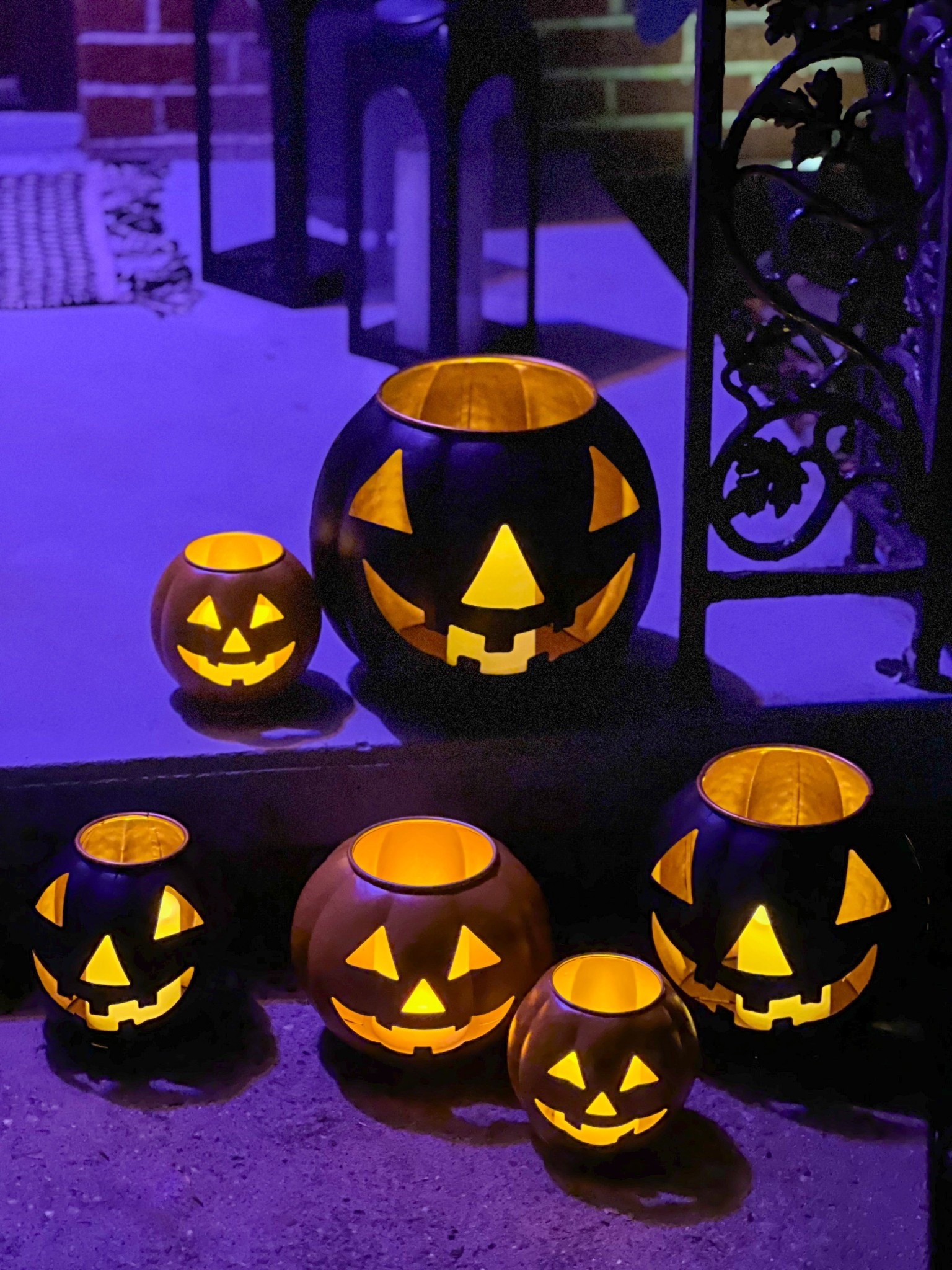 Add a little glow magic to your porch this Halloween 🎃✨ These metal jack-o-lanterns are battery-operated with timer candles—perfect for that effortless day-to-night flicker. #pumpkins #frontporchdecor

#LTKSeasonal #LTKHalloween #LTKHome