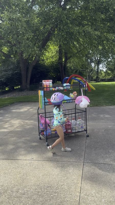 Toy storage cart. Toddler toy organization. Outdoor toy organization. Outdoor toys. Amazon finds. Toddler activities. Toddler essentials. Home storage solutions. 

#LTKSeasonal