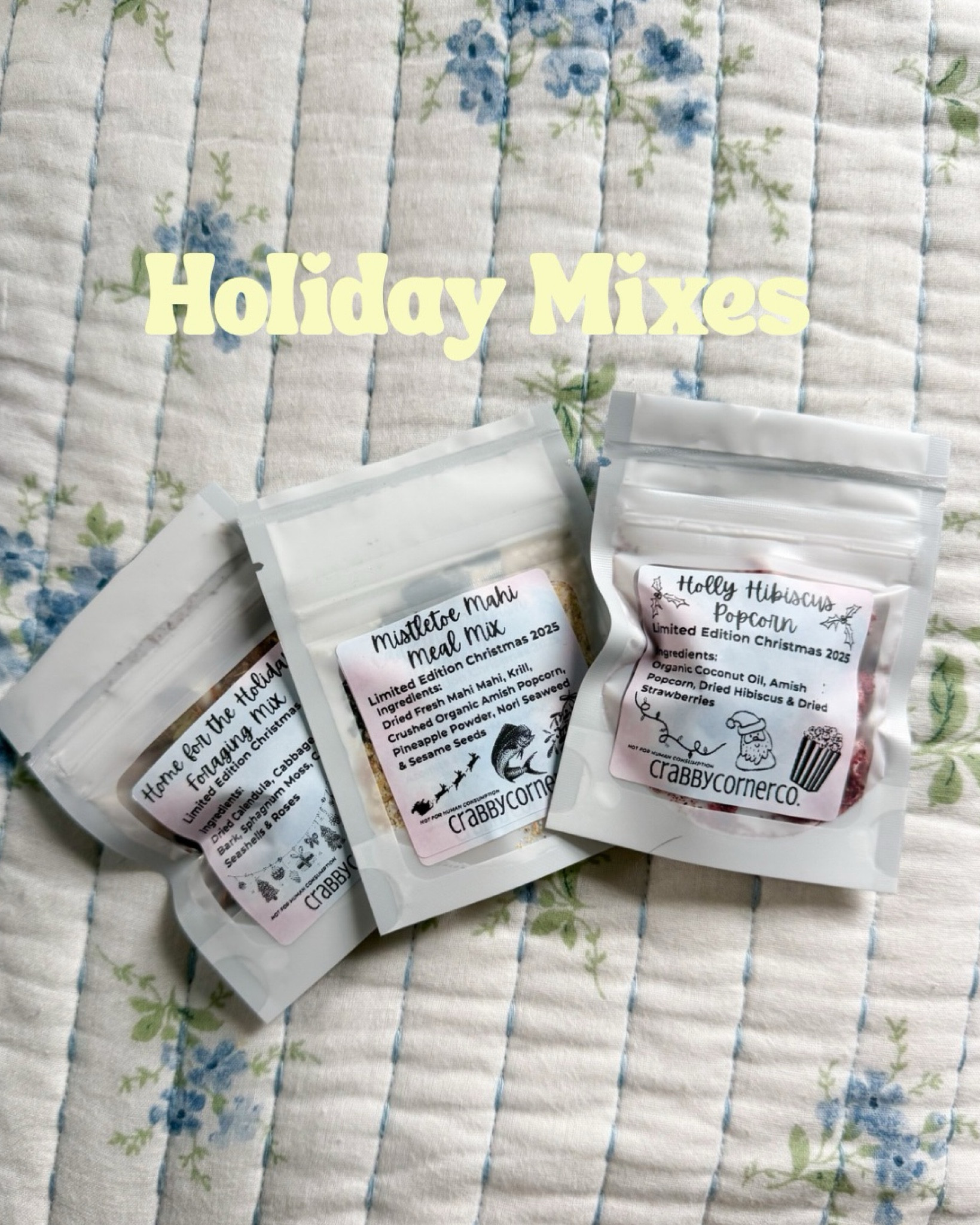 Holiday food mixes for hermit crabs 