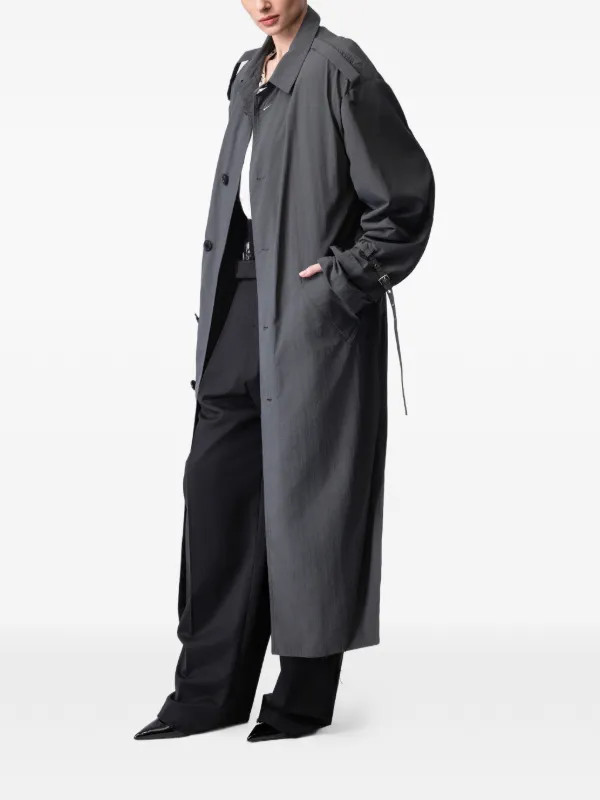 ARTICLE TEN double-sleeve Trench Coat | Grey | FARFETCH SK | Farfetch Global