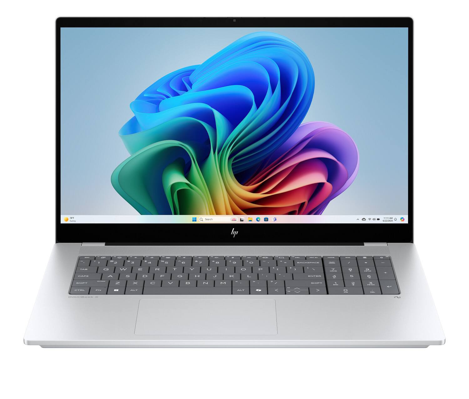 HP - OmniBook X Laptop Computer 17.3" FHD Touch Screen Intel Core Ultra 7 16 GB - Glacier silver aluminum | Best Buy U.S.