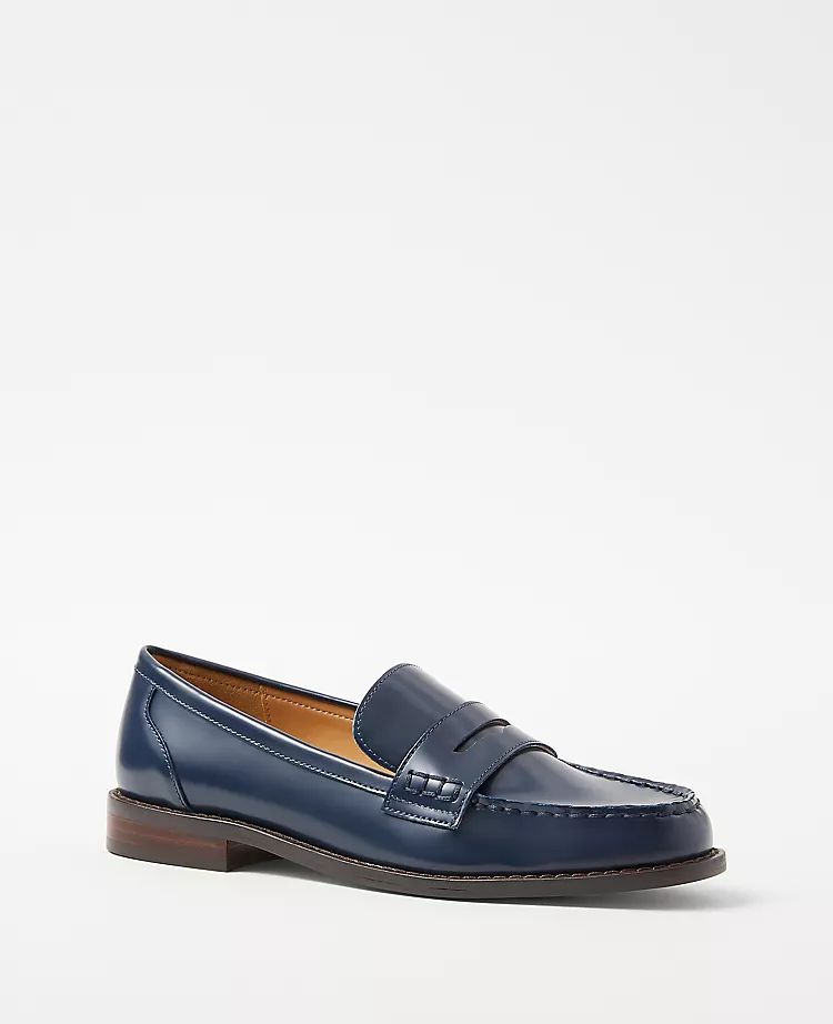 AT Weekend Leather Penny Loafers | Ann Taylor (US)