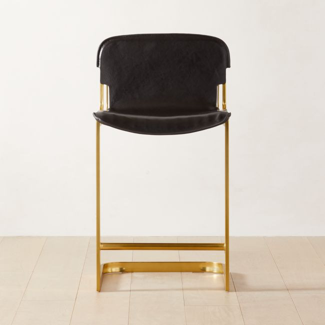 Rake Black Counter Stool Set of 2 by Kravitz Design | CB2