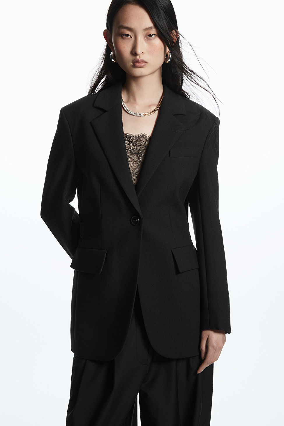 WAISTED WOOL-BLEND BLAZER | COS UK