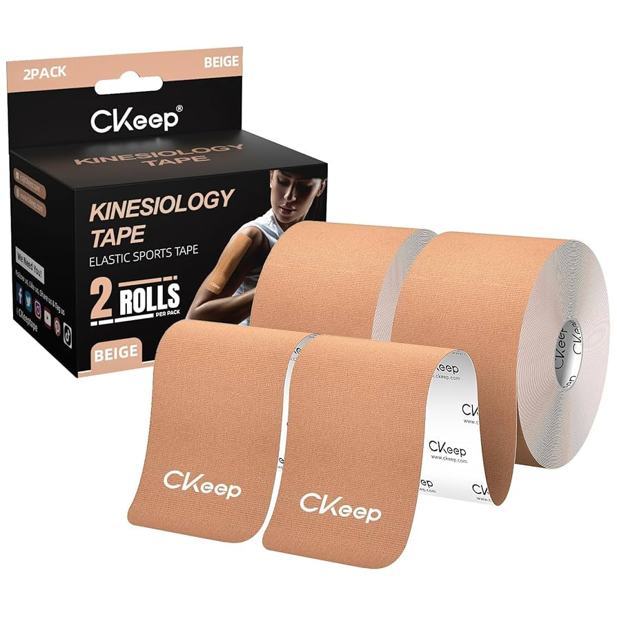 CKeep Uncut Kinesiology Tape(2 Rolls), Original Cotton Elastic Premium Athletic Tape,Latex Free H... | Amazon (US)