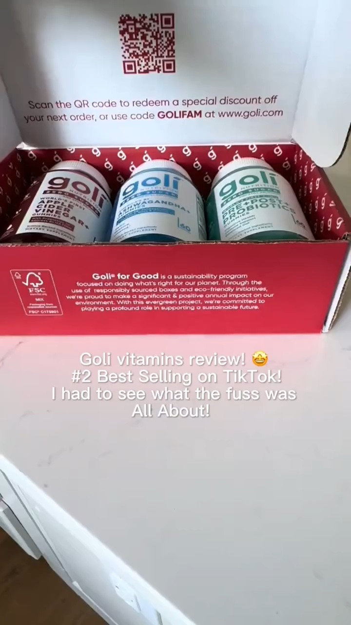 These aren't just your normal vitamins! Goli Zero Sugar Trio is a best seller for a reason! •Dietary Friendly! Gluten-free, vegan, non-GMO, and gelatin-free, catering to various dietary restrictions. • Ethical Contribution! Each purchase contributes to over 10 million children in need of essential vitamins. •Health Benefits! Addresses bloating and enhances vitality through a unique blend of ingredients. • Innovative Formula! Combines prebiotics, probiotics, and postbiotics with Apple Cider Vinegar, Ashwagandha, and Vitamin B12 for comprehensive wellness. •Quality Assurance! Manufactured in allergen-free, cGMP certified facilities in the USA.