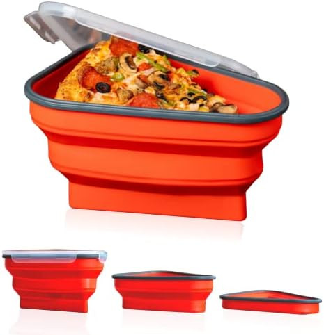 PIZZA PACK The Perfect Reusable Pizza Storage Container with 5 Microwavable Serving Trays - Adjus... | Amazon (US)