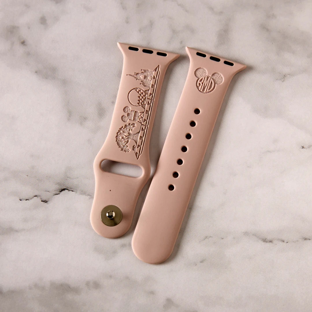 Disney Theme Park Watch Band Compatible With Apple Watch Iwatch Band Silicone Watch 38/40/41 42/4... | Etsy (US)
