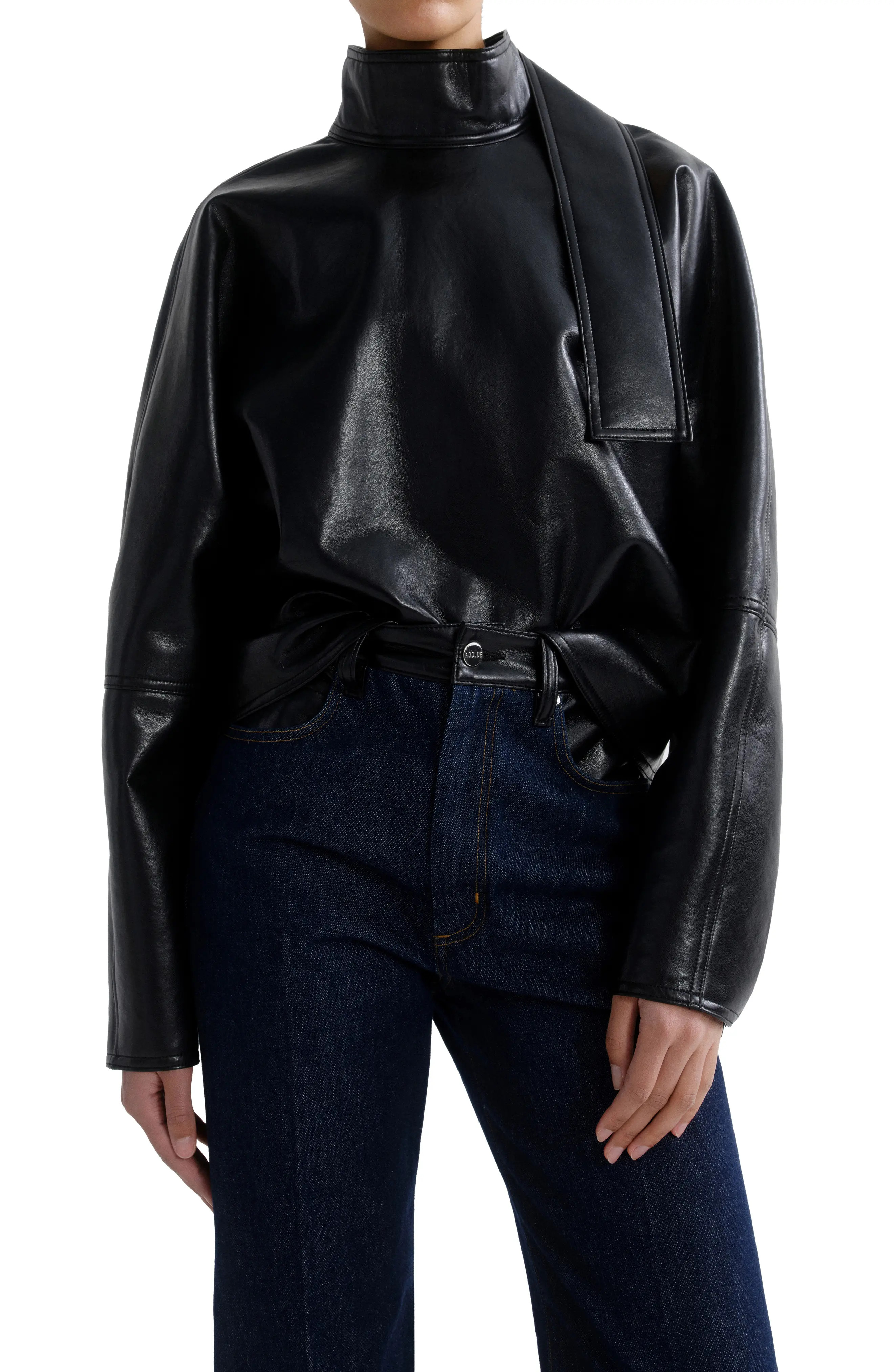 AGOLDE Kembra Recycled Leather Top (Women) | Nordstrom | Nordstrom