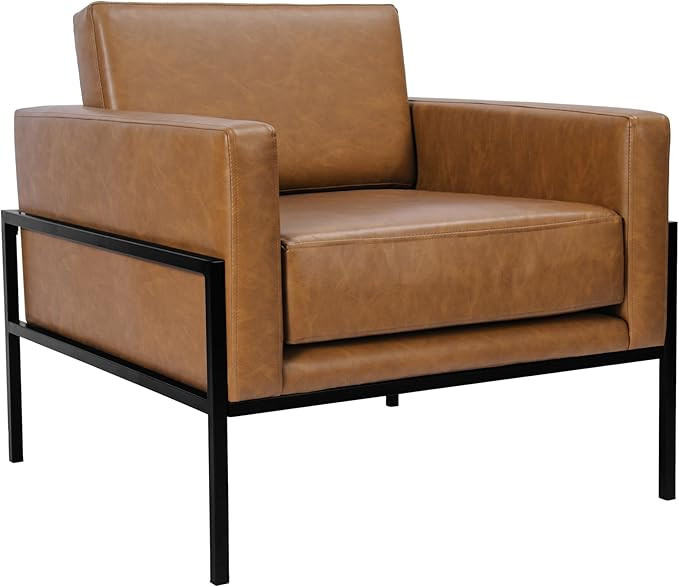 HomePop Modern Metal Frame Accent Chair Home Décor|Accent Chairs for Living Room & Bedroom - Car... | Amazon (US)