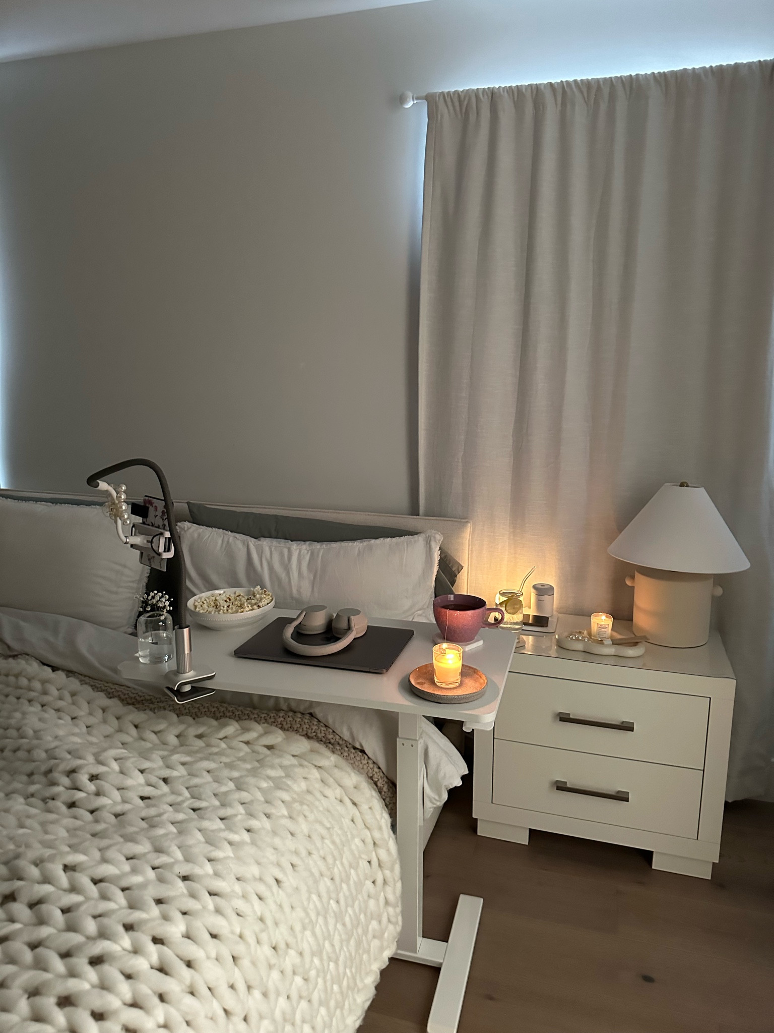 Nightstand decor and overbed table 

#LTKFind #LTKfamily #LTKhome