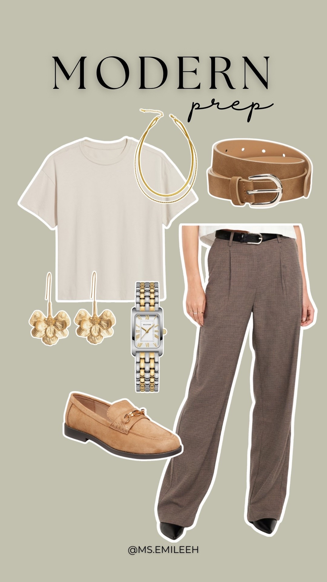 Modern Prep Fall Outfit | Plaid Trousers + Loafers + Neutral Tee 🤎

This modern prep fall outfit is perfect for work, teaching, or weekend outings. I styled classic brown plaid trousers with a relaxed neutral tee, camel suede loafers, a gold chain necklace, and a two-tone watch for a polished, timeless vibe. Effortless, comfortable, and chic—this is an easy fall capsule wardrobe look you’ll reach for on repeat.




fall teacher outfits • modern prep outfit • plaid pants fall outfit • capsule wardrobe fall • neutral fall outfit • fall office outfits • casual workwear fall • loafers outfit ideas • fall fashion 2025 • preppy fall style •budget • classic clothing • teaching clothes • Back to School Shopping • target sale 

#fallteacheroutfits #falloutfitideas #fallworkwear #modernpreppy #capsulewardrobefall #neutralfallstyle #plaidpantsoutfit #fallfashion2025 #loafersoutfit #fallcapsulewardrobe #LTKfallstyle

#LTKSeasonal #LTKStyleTip #LTKFindsUnder50
