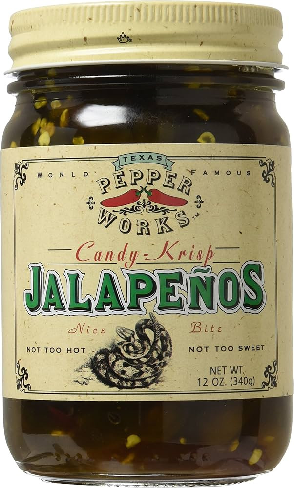 Texas Pepper Works, Candy Krisp Jalapenos, 12 oz | Amazon (US)