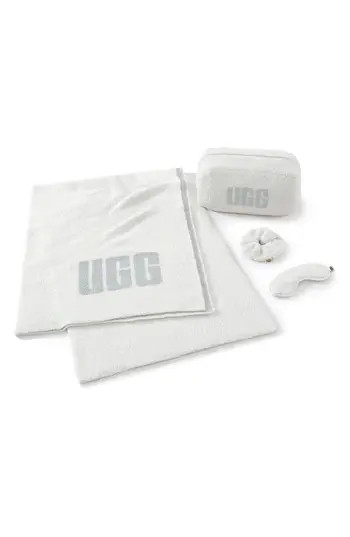 UGG® Bode 4-Piece Terry Travel Set in Snow at Nordstrom Rack | Nordstrom Rack
