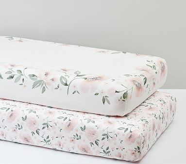 Meredith Picture Perfect & Allover Floral Organic Fitted Crib Sheet Bundle - Set of 2 | Pottery Barn Kids