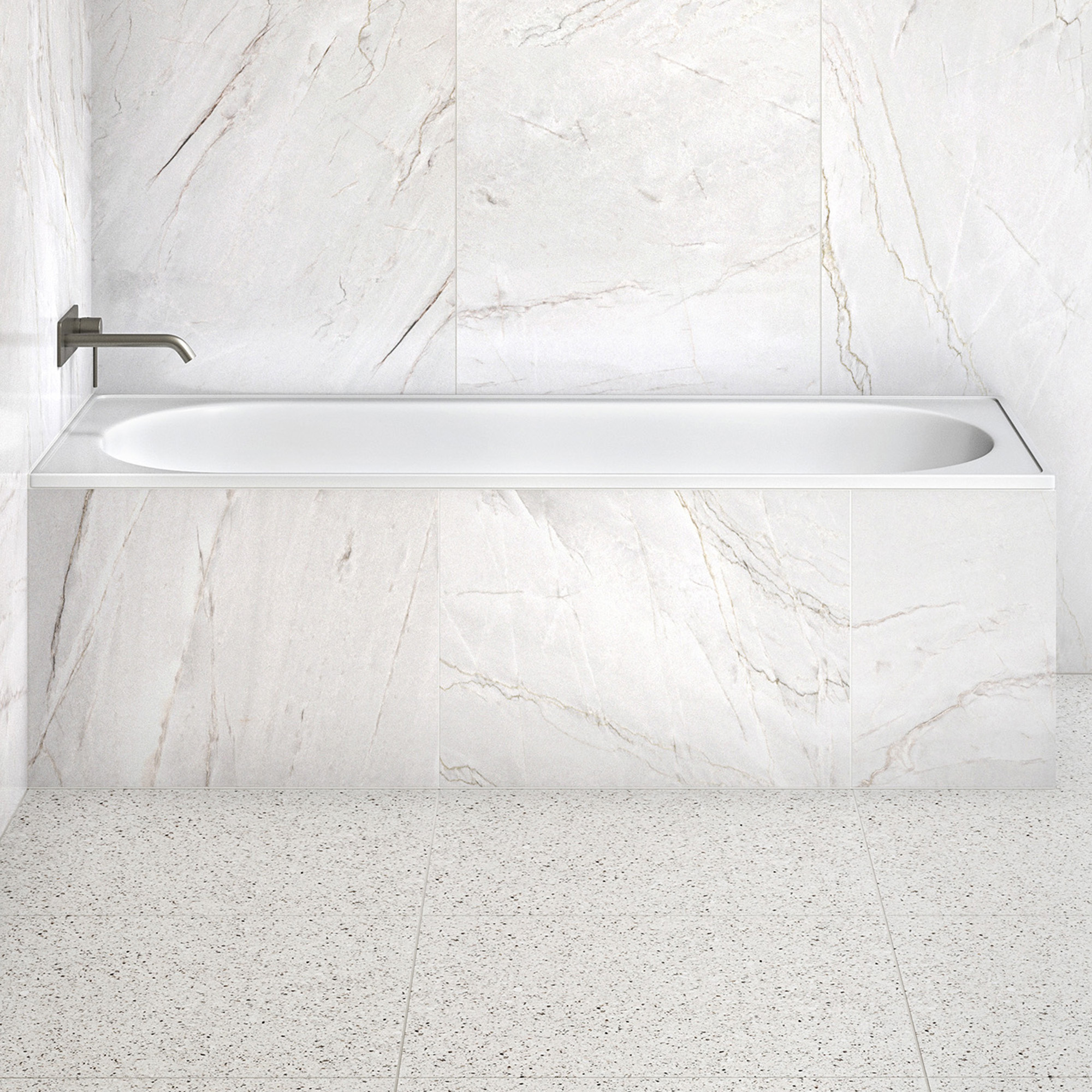 Nella Steel Bath With Porcelain Coating & Anti Slip Texture | Temple & Webster AU