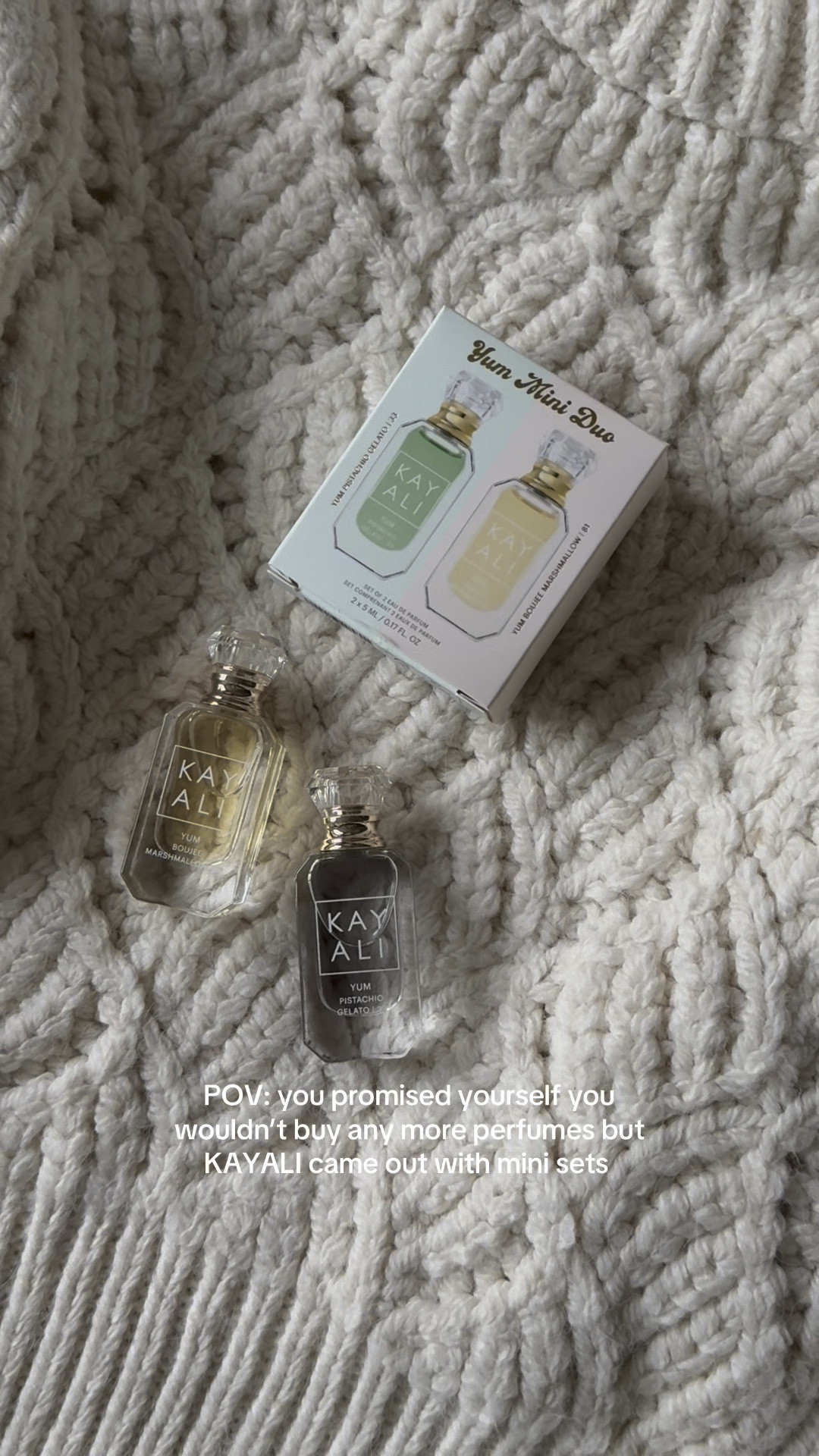 Only $28 and the Marshmallow + Pistachio scents layered together are 🤤♥️

Also comes in the Vanilla + Vanilla Candy mini set too. #kayali #perfume #perfumereview 

#LTKSaleAlert #LTKFindsUnder50 #LTKBeauty