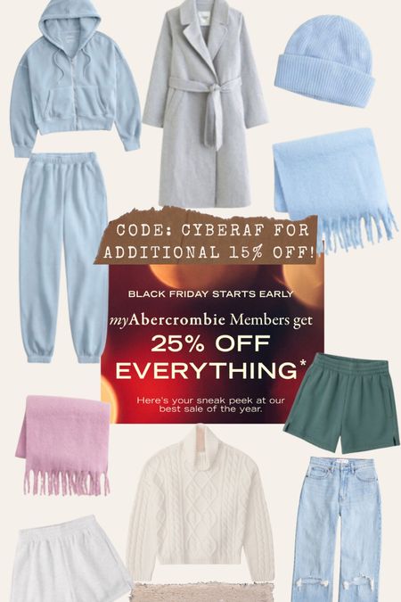 What I snagged for the #Abercrombie Black Friday sale! CYBER15 gets you an additional 15% off! 

#LTKCyberWeek #LTKGiftGuide #LTKsalealert