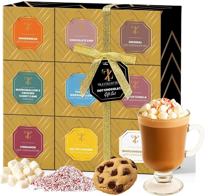 Hot Chocolate Cocoa Gift Set Mini Drinking Chocolate Different Flavors Selection Including Roaste... | Amazon (US)