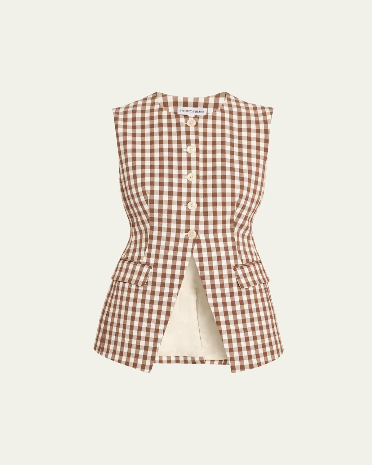 Lois Gingham Tailored Vest | Bergdorf Goodman