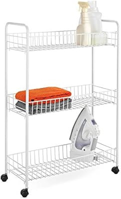 Honey-Can-Do Crt-01149 3-Tier Laundry Cart, 23" L x 8" W x 31" H, White | Amazon (US)