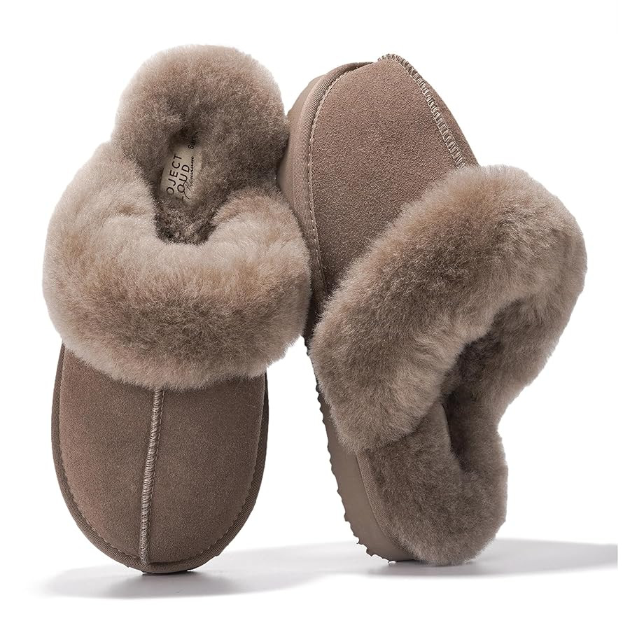 Project Cloud Genuine Leather Slippers for Women Footwear with Genuine Fur Lining Womens Clogs & ... | Amazon (US)