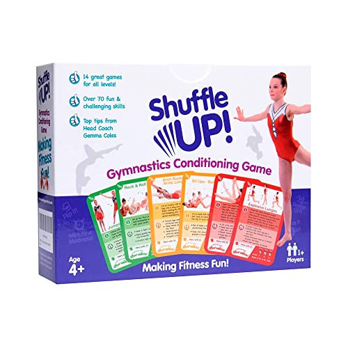 Shuffle Up Gymnastics Card Games - 70+ Fun & Active Skills Cards for Kids, Fitness Cards Develop Fundamentals, Stamina & Strength, Easy to Play for Kids | Multiple Skills Level Card Include 2 Dices | Amazon (US)