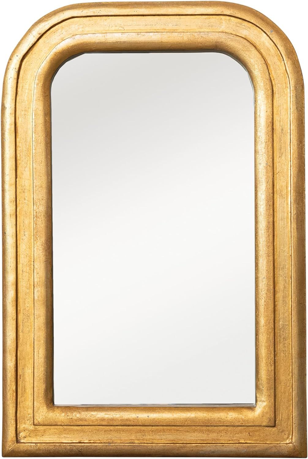 Creative Co-Op Antique Mango Wood Oval Wall Mirror, Gold | Amazon (US)