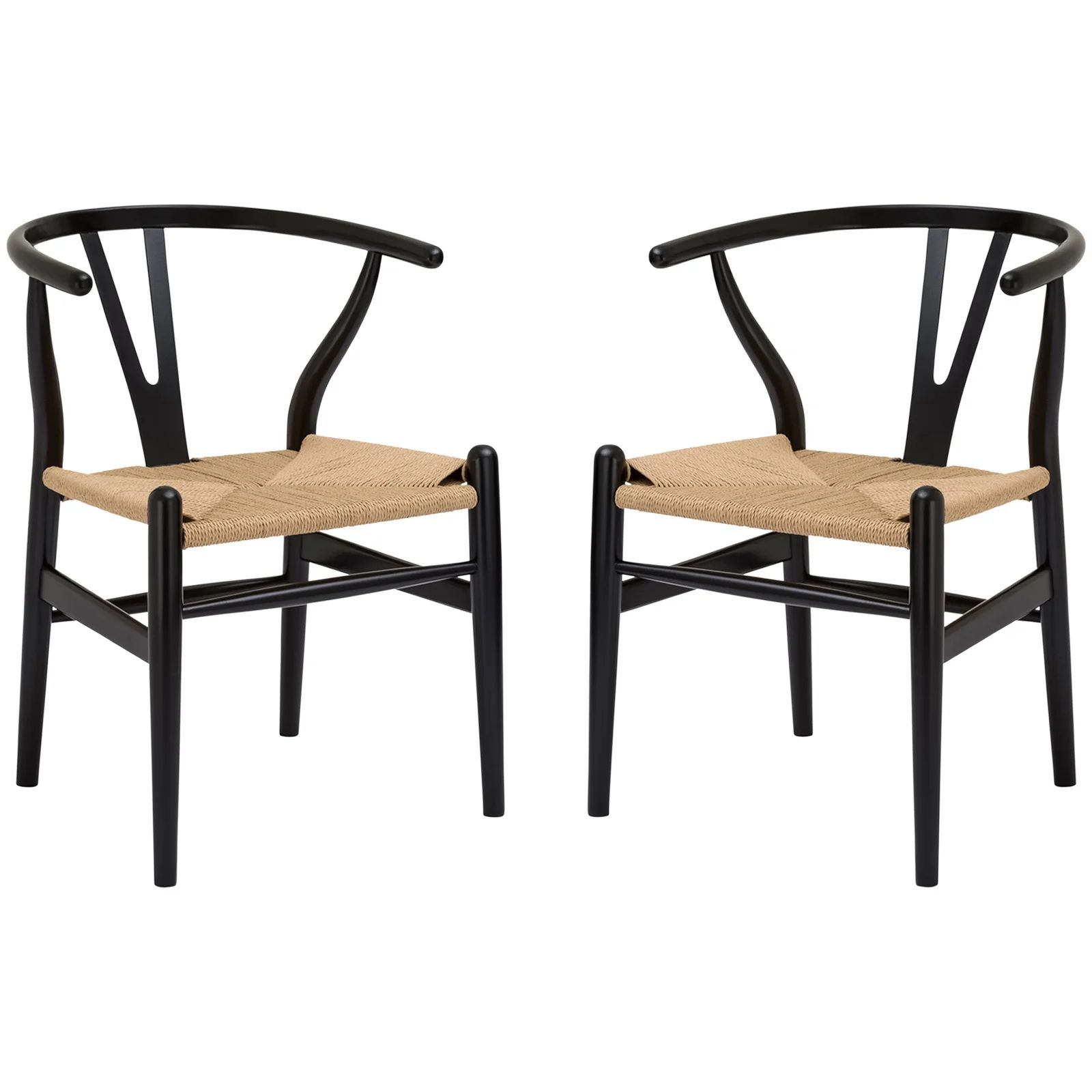 Poly & Bark Weave Chair in Black (Set of 2) - Walmart.com | Walmart (US)