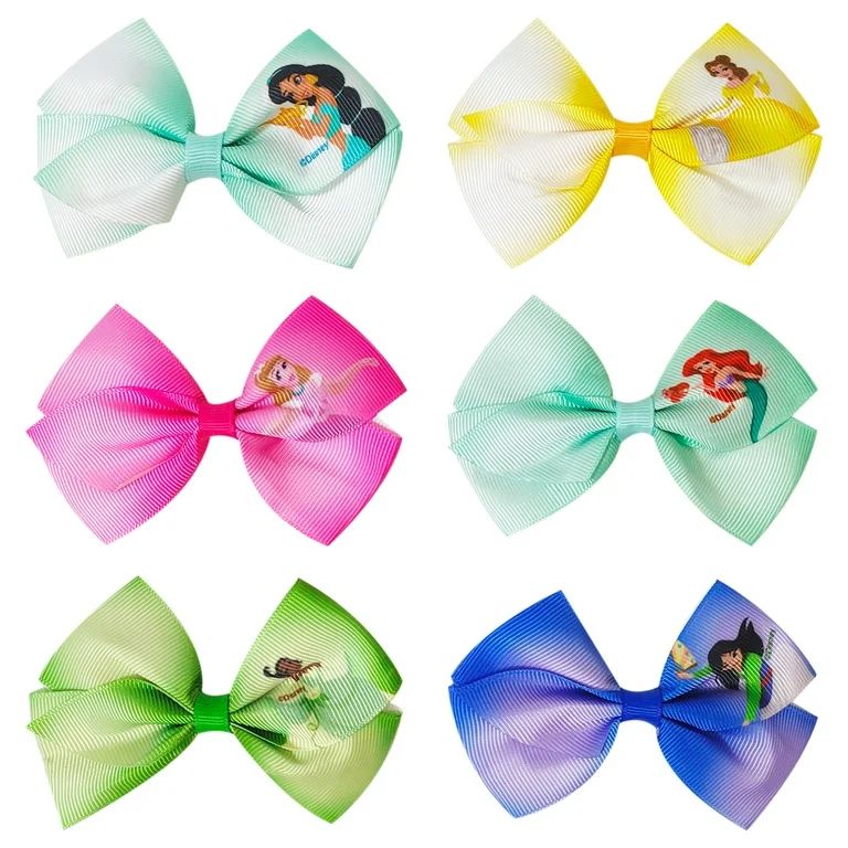 Disney Princess Hair Bows, 6 Pack | Walmart (US)