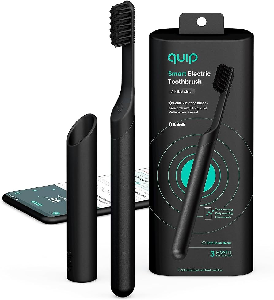 Quip Adult Smart Electric Toothbrush - Sonic Toothbrush with Bluetooth & Rewards App, Travel Cove... | Amazon (US)