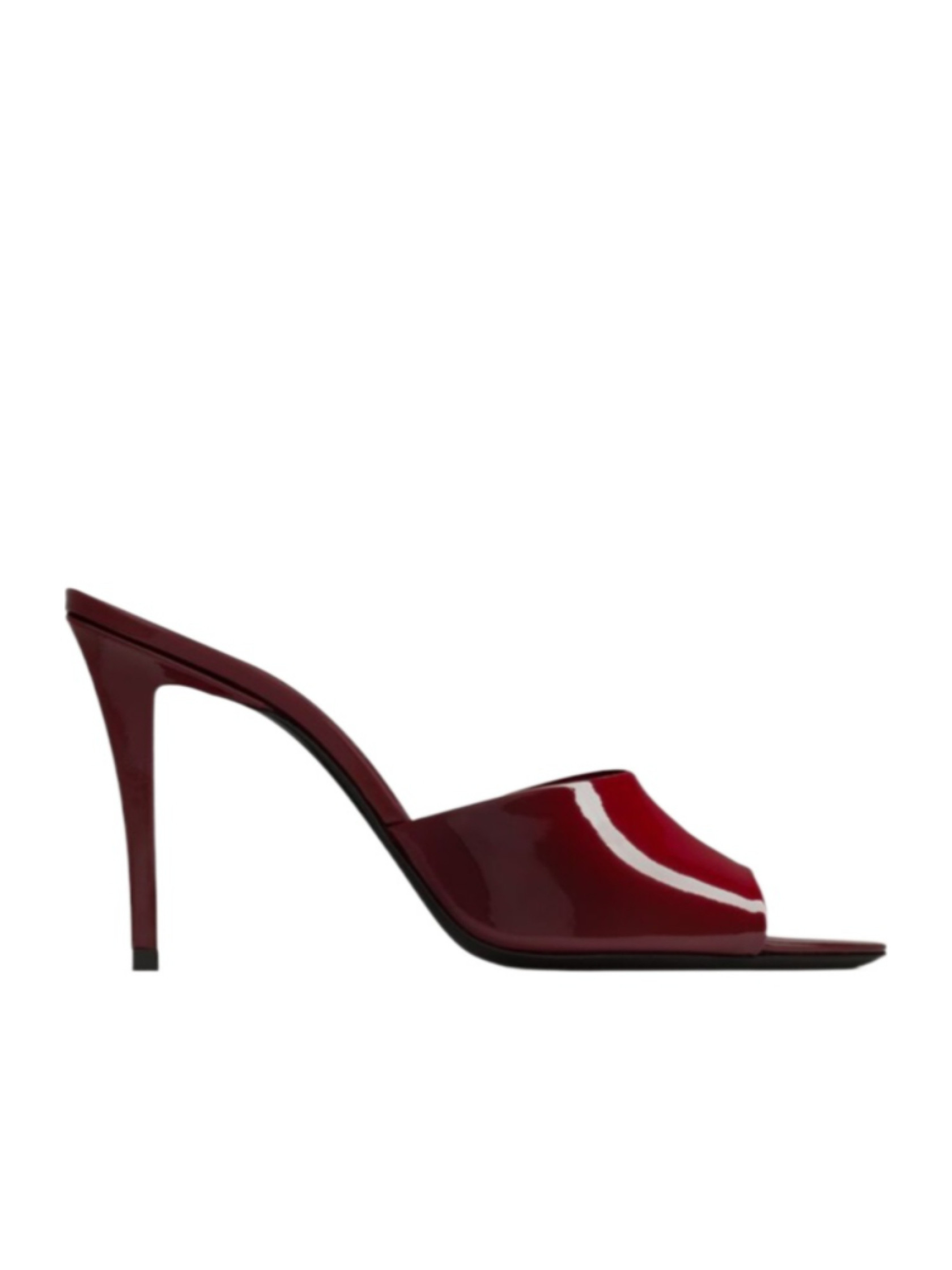 Saint Laurent Slide Sandals Bordeaux | Senser US