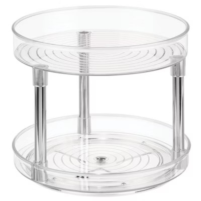mDesign 2 Level Food Storage Lazy Susan Turntable, 9" Round, 2 Pack | Target
