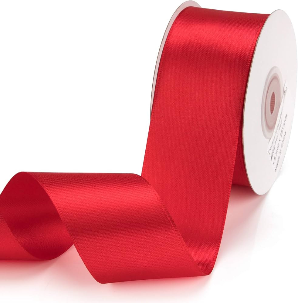 Filan Double Faced Satin Ribbon 1.5 Inch x 25 Yards Double Sided Solid Polyester Ribbon for Gift ... | Amazon (CA)