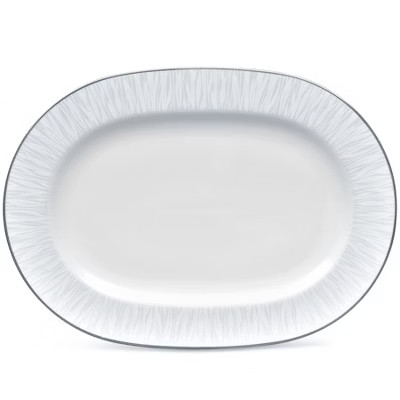 Noritake Glacier Platinum Oval Serving Platter | Target