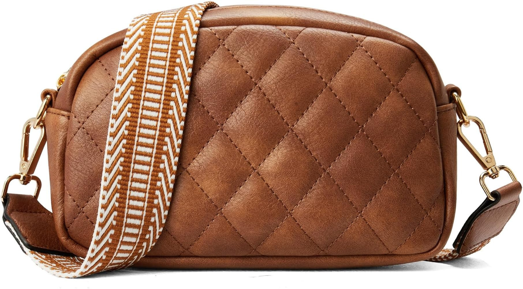 Telena Quilted Crossbody Bag Small Crossbody Purse for Women Trendy Leather Lightweight Shoulder ... | Amazon (US)