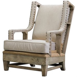 Uttermost Schafer Linen Armchair | Homesquare