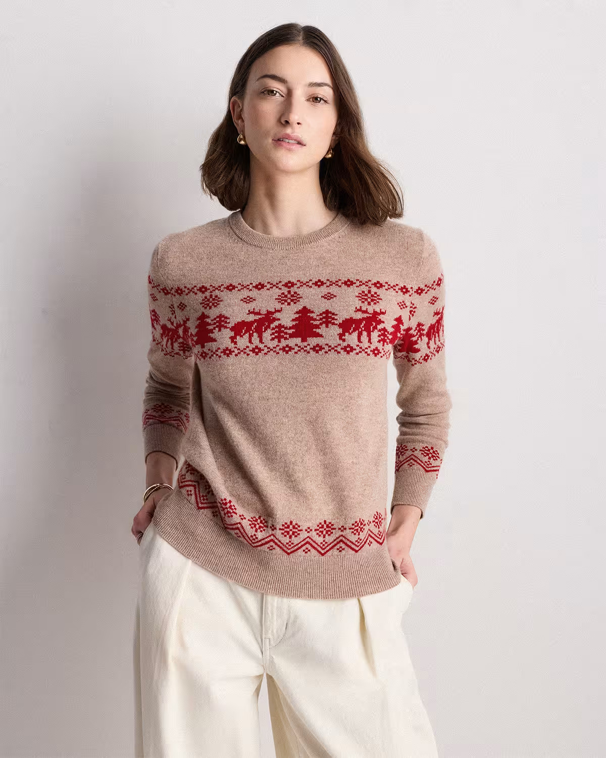 Mongolian Cashmere Fair Isle Christmas Sweater | Quince