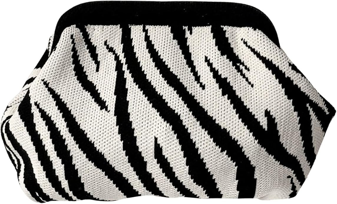 Verdusa Women's Striped Clutch Handbags Crochet Bag Classic Crossbody Bags | Amazon (US)